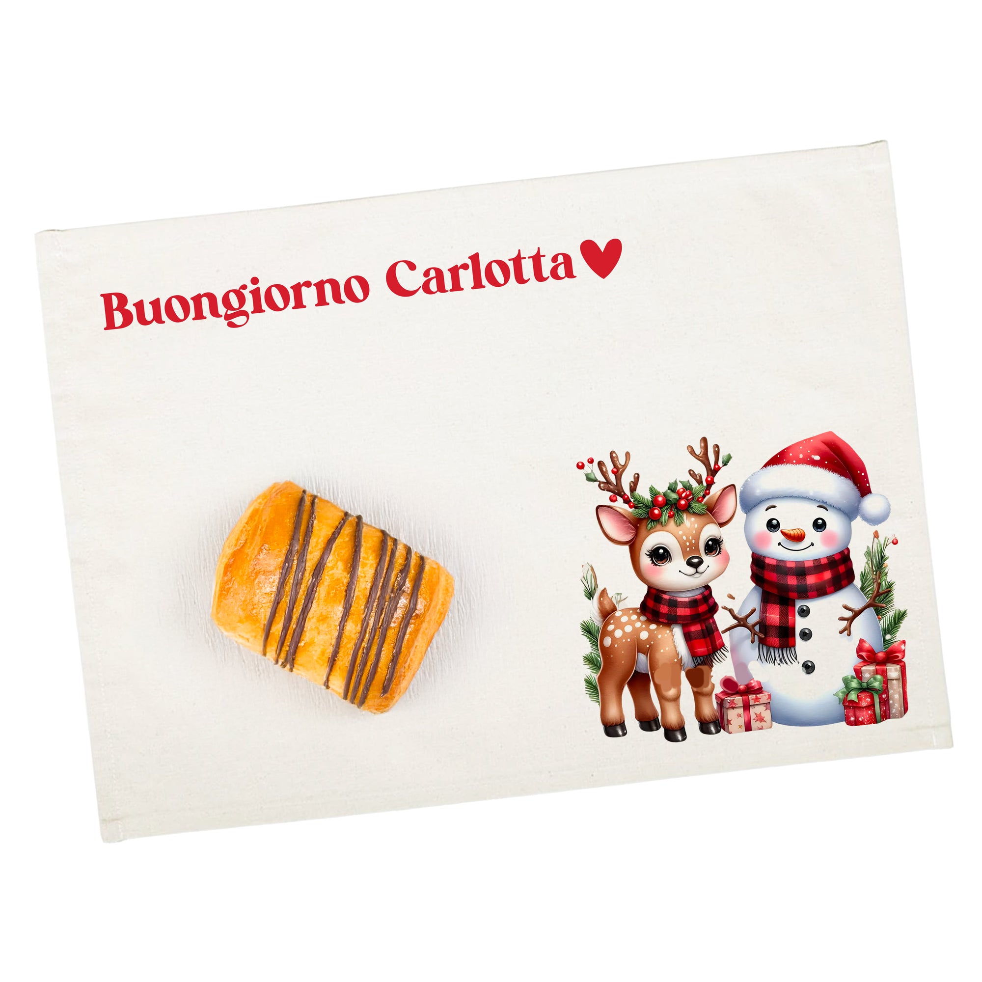 Tovaglietta colazione in tessuto - Christmas Edition